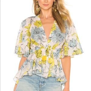 Alexis Dayal Top in Garden Blue